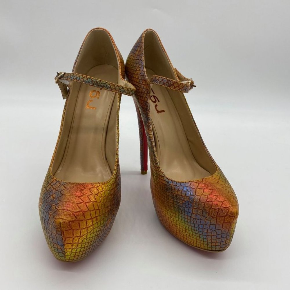 FSJ Women Extreme High Stiletto Heels Platform Pum